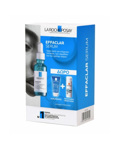 LA ROCHE POSAY PROMO EFFACLAR SERUM 30ML & ΔΩΡΟ EFFACLAR GEL 50ML & ΑNTHELIOS OIL CORRECT SPF50+ 3ML