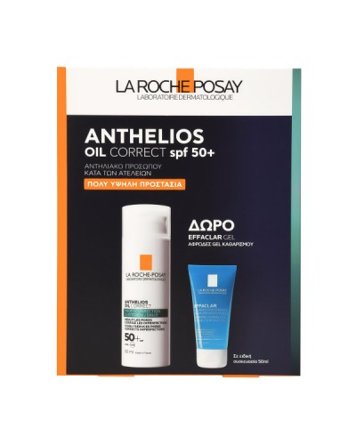 LA ROCHE POSAY PROMO ANTHELIOS OIL CORRECT SPF50+ 50ML & ΔΩΡΟ EFFACLAR GEL 50ML
