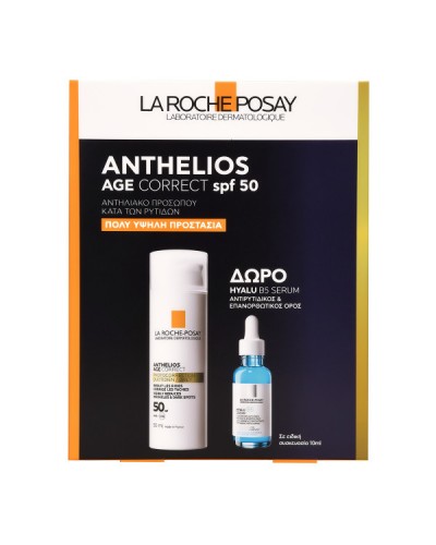 LA ROCHE POSAY PROMO ANTHELIOS AGE CORRECT SPF50 50ML & ΔΩΡΟ HYALU Β5 SERUM 10ML