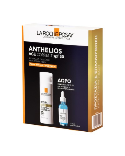 LA ROCHE POSAY PROMO ANTHELIOS AGE CORRECT SPF50 50ML & ΔΩΡΟ HYALU Β5 SERUM 10ML