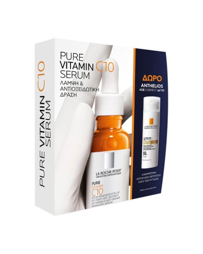 LA ROCHE POSAY PROMO PURE VITAMIN C10 SERUM 30ML & ΔΩΡΟ ANTHELIOS AGE CORRECT 15ML LA ROCHE POSAY PROMO PURE VITAMIN C10 SERUM 30ML & ΔΩΡΟ ANTHELIOS AGE CORRECT 15ML