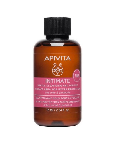 APIVITA MINI IΝΤΙΜΑΤΕ PLUS GEL ΚΑΘΑΡΙΣΜΟΥ ΓΙΑ ΤΗΝ ΕΥΑΙΣΘΗΤΗ ΠΕΡΙΟΧΗ ΓΙΑ ΕΠΙΠΛΕΟΝ ΠΡΟΣΤΑΣΙΑ ΜΕ TEA TREE & ΠΡΟΠΟΛΗ 75ML