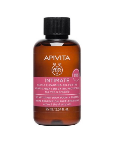 APIVITA MINI INTIMATE PLUS GEL ΚΑΘΑΡΙΣΜΟΥ ΓΙΑ ΤΗΝ ΕΥΑΙΣΘΗΤΗ ΠΕΡΙΟΧΗ ΓΙΑ ΕΠΙΠΛΕΟΝ ΠΡΟΣΤΑΣΙΑ ΜΕ TEA TREE & ΠΡΟΠΟΛΗ 75ML ΜΕΧΡΙ ΕΞΑΝΤΛΗΣΕΩΣ