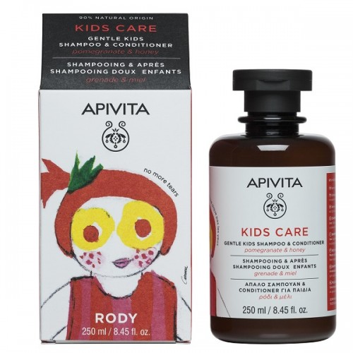 APIVITA KIDS ΣΑΜΠΟΥΑΝ & CONDITIONER ΜΕΛΙ & ΡΟΔΙ 250ML ΜΕΧΡΙ ΕΞΑΝΤΛΗΣΕΩΣ