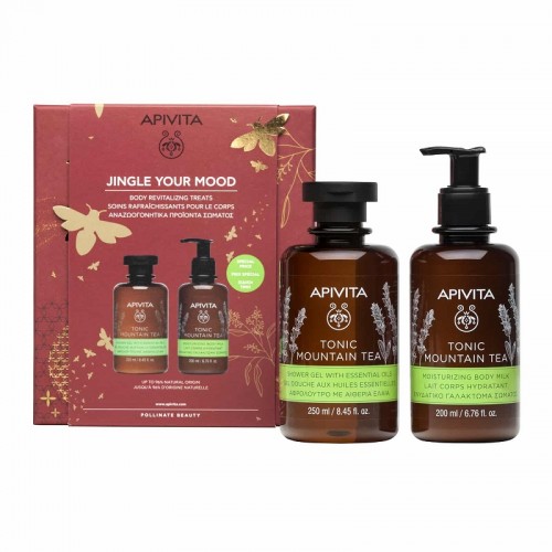 APIVITA JINGLE YOUR MOOD: TONIC MOUNTAIN TEA ΑΦΡΟΛΟΥΤΡΟ 250ML & ΕΝΥΔΑΤΙΚΟ ΓΑΛΑΚΤΩΜΑ ΣΩΜΑΤΟΣ 200ML APIVITA JINGLE YOUR MOOD: TONIC MOUNTAIN TEA ΑΦΡΟΛΟΥΤΡΟ 250ML & ΕΝΥΔΑΤΙΚΟ ΓΑΛΑΚΤΩΜΑ ΣΩΜΑΤΟΣ 200ML