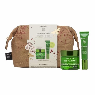 APIVITA IT'S GLOW TIME BEE RADIANT ΚΡΕΜΑ ΠΡΟΣΩΠΟΥ ΕΛΑΦΡΙΑΣ ΥΦΗΣ 50ML& ΚΡΕΜΑ ΜΑΤΙΩΝ 15ML
