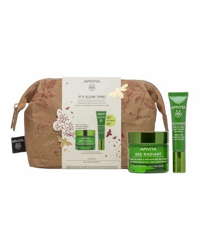 APIVITA IT'S GLOW TIME BEE RADIANT ΚΡΕΜΑ ΠΡΟΣΩΠΟΥ ΕΛΑΦΡΙΑΣ ΥΦΗΣ 50ML& ΚΡΕΜΑ ΜΑΤΙΩΝ 15ML