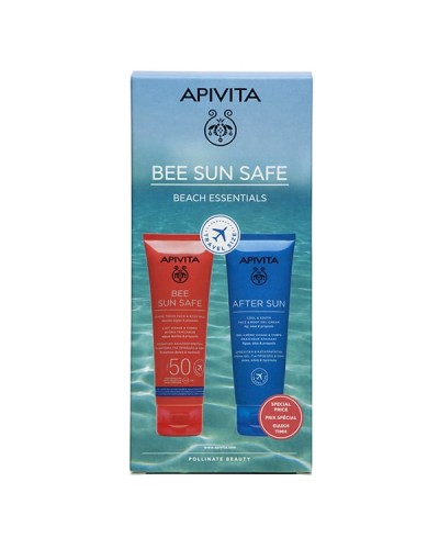APIVITA BEE SUN SAFE BEACH ESSENTIALS PROMO HYDRA FRESH FACE & BODY MILK 100ml & AFTER SUN COOL & SOOTH FACE & BODY GEL CREAM 100ml