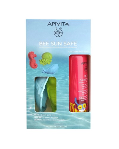 APIVITA BEE SUN SAFE PROMO HYDRA SUN KIDS LOTION SPF50 200ML & ΔΩΡΕΑΝ 3 ΠΑΙΧΝΙΔΙΑ ΑΜΜΟΥ ΠΑΡΑΛΙΑΣ