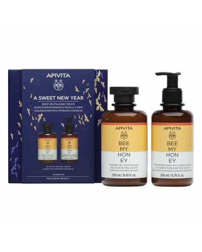 APIVITA PROMO A SWEET NEW YEAR ΒΕΕ ΜΥ ΗΟΝΕΥ ΑΦΡΟΛΟΥΤΡΟ 250ml & ΕΝΥΔΑΤΙΚΟ ΓΑΛΑΚΤΩΜΑ ΣΩΜΑΤΟΣ 200ml