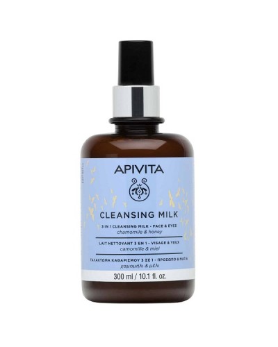 APIVITA PROMO LIMITED EDITION ΓΑΛΑΚΤΩΜΑ 3 ΣΕ 1 ΓΙΑ ΠΡΟΣΩΠΟ & ΜΑΤΙΑ ΜΕ ΧΑΜΟΜΗΛΙ & ΜΕΛΙ 300ml