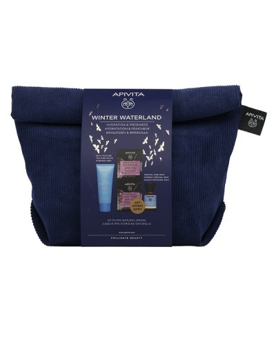APIVITA PROΜΟ WINTER WATERLAND AQUA BEELICIOUS ΚΡΕΜΑ-GEL ΕΛΑΦΡΙΑΣ ΥΦΗΣ 40ml & ΔΩΡΟ ΜΙΝΙ ΛΟΣΙΟΝ ΕΝΥΔΑΤΩΣΗΣ ΚΑΤΑ ΤΩΝ ΑΤΕΛΕΙΩΝ 20ml & ΜΑΣΚΑ ΠΡΟΣΩΠΟΥ ΡΟΖ ΑΡΓΙΛΟΣ 2x8ml