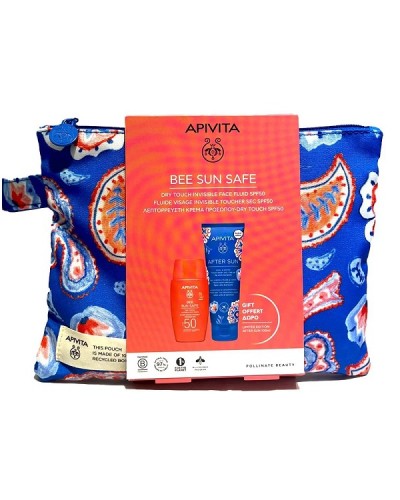 APIVITA PROMO BEE SUN SAFE ΛΕΠΤΟΡΡΕΥΣΤΗ ΚΡΕΜΑ ΠΡΟΣΩΠΟΥ-DRY TOUCH SPF50 50ml & ΔΩΡΟ AFTER SUN LIMITED EDITION 100ml TRAVEL SIZE