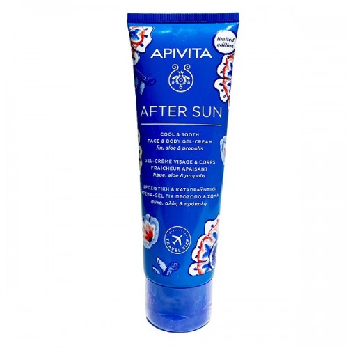 APIVITA AFTER SUN COOL & SOOTH GEL CREAM LIMITED EDITION 100ml TRAVEL SIZE
