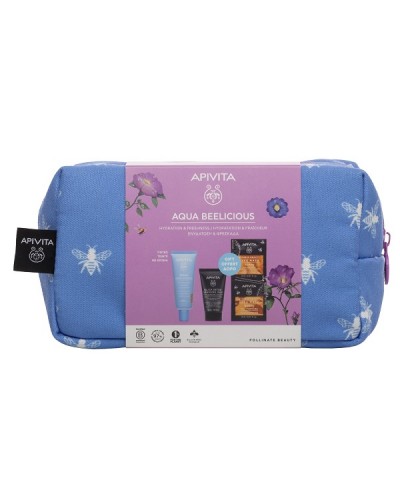 APIVITA PROMO AQUA BEELICIOUS ΛΕΠΤΟΡΡΕΥΣΤΗ ΚΡΕΜΑ ΕΝΥΔΑΤΩΣΗΣ ΓΙΑ ΦΥΣΙΚΗ ΛΑΜΨΗ SPF30 40ml + ΔΩΡΟ ΜΙΝΙ ΜΑΥΡΟ GEL ΚΑΘΑΡΙΣΜΟΥ ΠΡΟΣΩΠΟΥ & ΜΑΤΙΩΝ 50ml + ΜΑΣΚΑ ΠΡΟΣΩΠΟΥ ΜΕΛΙ 2x8ml