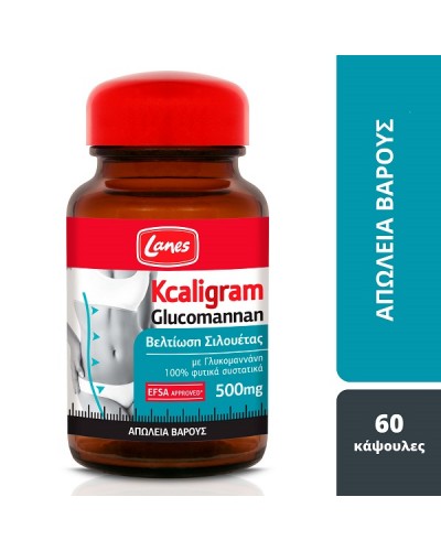 LANES KCALIGRAM GLUCOMANNAN 60CAPS