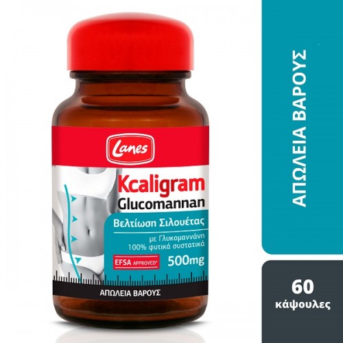 LANES KCALIGRAM GLUCOMANNAN 60CAPS