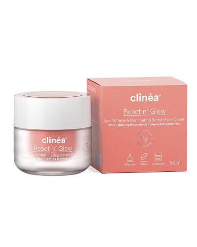 CLINEA RESET N' GLOW SORBET ΚΡΕΜΑ ΠΡΟΣΩΠΟΥ ΑΝΤΙΓΗΡΑΝΣΗΣ & ΛΑΜΨΗΣ 50ml