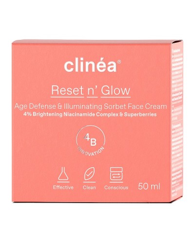 CLINEA RESET N' GLOW SORBET ΚΡΕΜΑ ΠΡΟΣΩΠΟΥ ΑΝΤΙΓΗΡΑΝΣΗΣ & ΛΑΜΨΗΣ 50ml