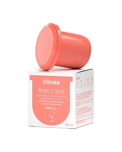 CLINEA RESET N' GLOW REFILL SORBET ΚΡΕΜΑ ΠΡΟΣΩΠΟΥ ΑΝΤΙΓΗΡΑΝΣΗΣ & ΛΑΜΨΗΣ ΑΝΤΑΛΛΑΚΤΙΚΗ ΚΑΨΟΥΛΑ 50ml