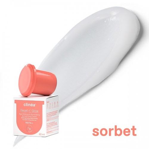 CLINEA RESET N\' GLOW REFILL SORBET ΚΡΕΜΑ ΠΡΟΣΩΠΟΥ ΑΝΤΙΓΗΡΑΝΣΗΣ & ΛΑΜΨΗΣ ΑΝΤΑΛΛΑΚΤΙΚΗ ΚΑΨΟΥΛΑ 50ml