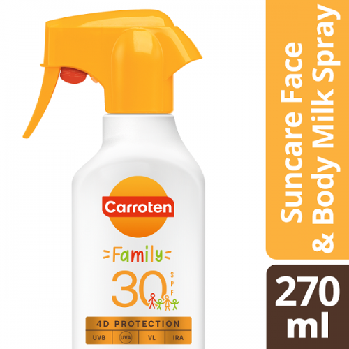 CARROTEN SUNCARE FACE & BODY MILK SPRAY SPF30 FAMILY 270ml