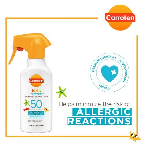 CARROTEN KIDS PROTECT PLUS SUNCARE FACE & BODY MILK SPRAY SPF50 270ML