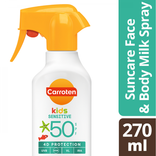 CARROTEN KIDS SUNCARE FACE & BODY MILK SPRAY SENSITIVE SPF50+ 270ml