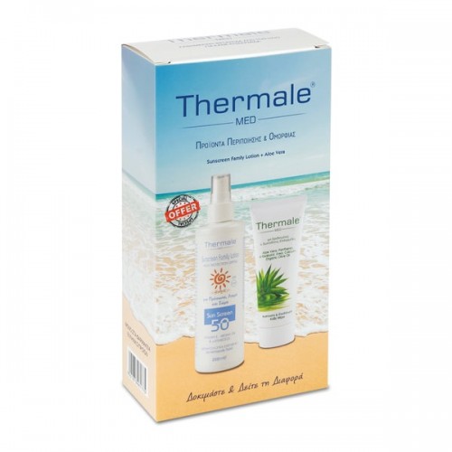 THERMALE PROMO SUNSCREEN FAMILY SPF 50+ 250ml & ALOE VERA CREAM 200ml