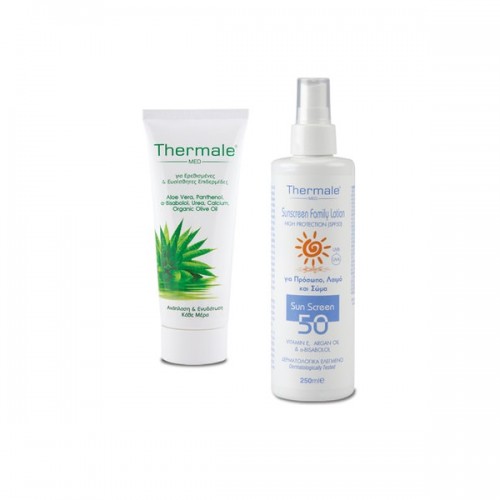 THERMALE PROMO SUNSCREEN FAMILY SPF 50+ 250ml & ALOE VERA CREAM 200ml