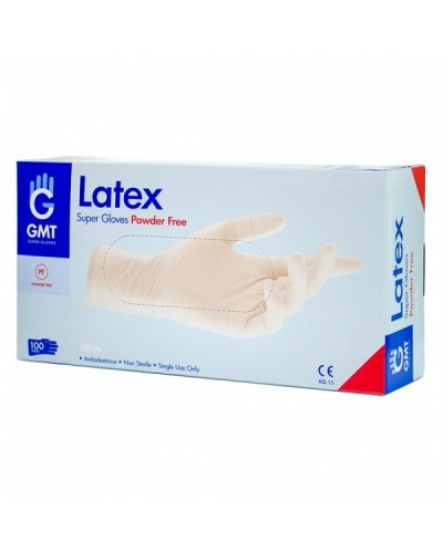 GMT SUPER GLOVES POWDER FREE ΓΑΝΤΙΑ LATEX ΧΩΡΙΣ ΠΟΥΔΡΑ SMALL ΛΕΥΚΟ 100ΤΜΧ