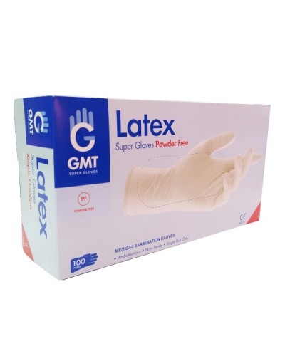 GMT SUPER GLOVES POWDER FREE ΓΑΝΤΙΑ LATEX ΧΩΡΙΣ ΠΟΥΔΡΑ MEDIUM ΛΕΥΚΟ 100ΤΜΧ