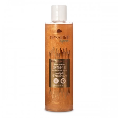 MESSINIAN SPA PREMIUM LINE SHIMMERING SHAMPOO FOR SHINE & REPAIR ROYAL JELLY & HELICHRYSUM 300ML