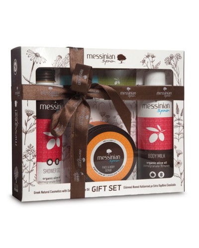MESSINIAN SPA PROMO POMEGRANATE & HONEY SHOWER GEL 300ML & BODY MILK 300ML & FACE & BODY SCRUB PEAR & DITTANY 250ML MESSINIAN SPA PROMO POMEGRANATE & HONEY SHOWER GEL 300ML & BODY MILK 300ML & FACE & BODY SCRUB PEAR & DITTANY 250ML