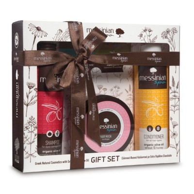 MESSINIAN SPA PROMO POMEGRANATE & GRAPE SHAMPOO 300ML & WHEAT & HONEY CONDITIONER 300ML & POMEGRANATE & LAURE HAIR MASK 250ML