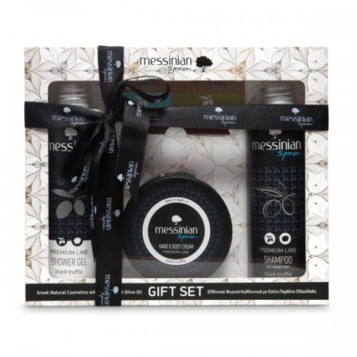 MESSINIAN SPA PROMO PREMIUM LINE BLACK TRUFFLE SHOWER GEL 300ML & SHAMPOO 300ML & HAND & BODY CREAM 250ML MESSINIAN SPA PROMO PREMIUM LINE BLACK TRUFFLE SHOWER GEL 300ML & SHAMPOO 300ML & HAND & BODY CREAM 250ML