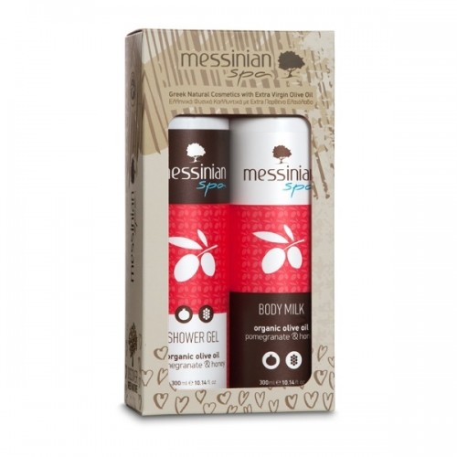 MESSINIAN SPA PROMO POMEGRANATE & HONEY SHOWER GEL 300ML & BODY MILK 300ML