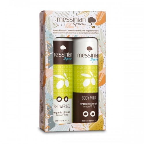 MESSINIAN SPA GIFT SET LEMON & FIG SHOWER GEL 300ML & BODY MILK 300ML MESSINIAN SPA GIFT SET LEMON & FIG SHOWER GEL 300ML & BODY MILK 300ML