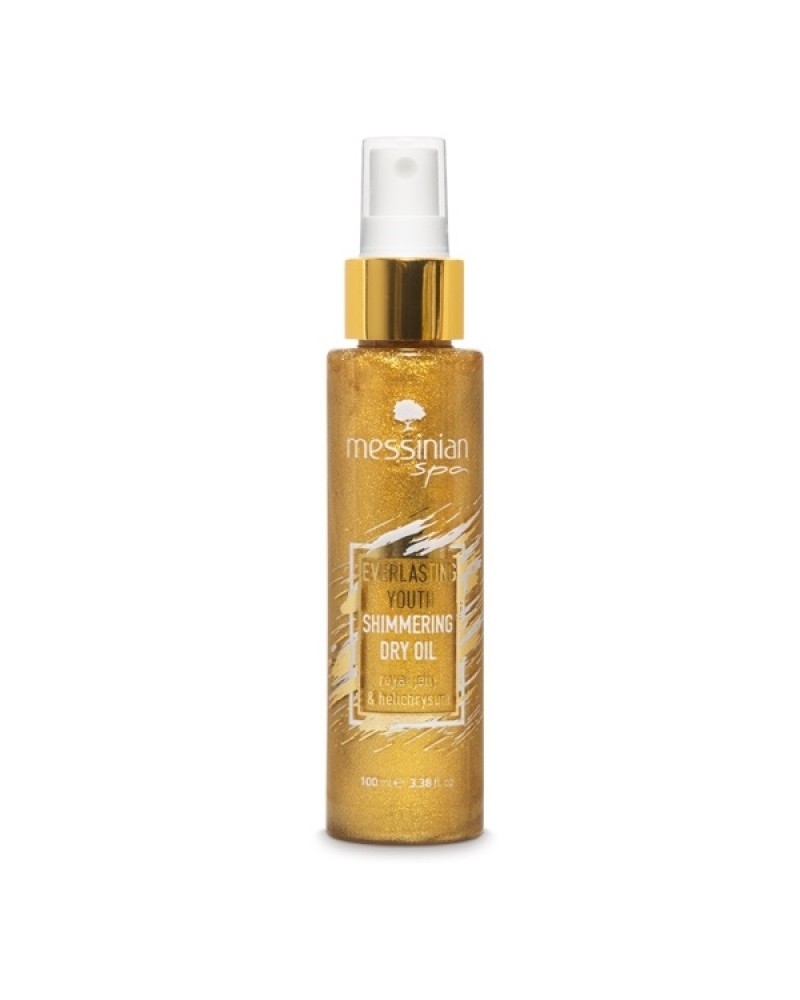MESSINIAN SPA SHIMMERING DRY OIL EVERLASTING YOUTH ROYAL JELLY & HELICHRYSUM 100ML MESSINIAN SPA SHIMMERING DRY OIL EVERLASTING YOUTH ROYAL JELLY & HELICHRYSUM 100ML