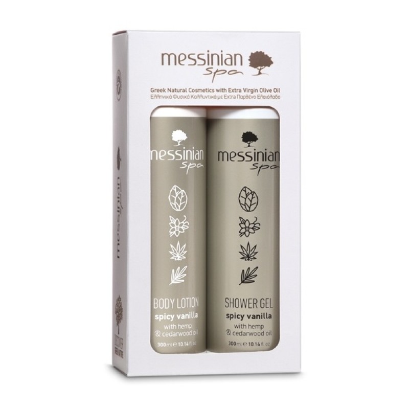 MESSINIAN SPA PROMO SPICY VANILLA SHOWER GEL 300ml & BODY MILK 300ml