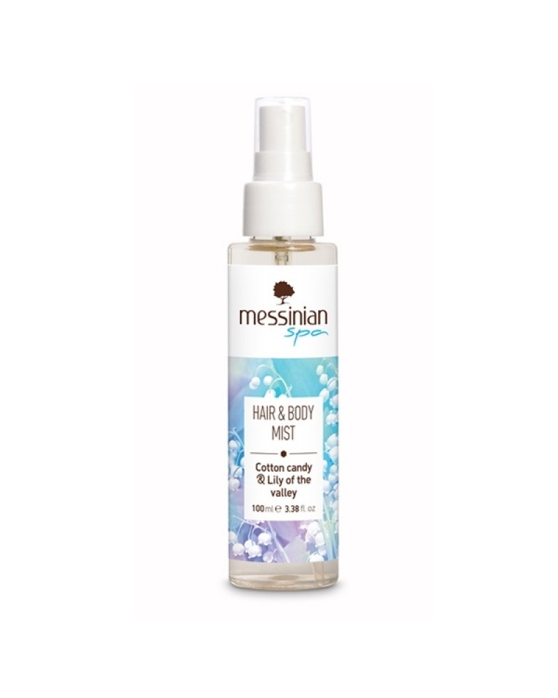 MESSINIAN SPA HAIR & BODY MIST COTTON CANDY & LILY OF THE VALLEY 100ML MESSINIAN SPA HAIR & BODY MIST COTTON CANDY & LILY OF THE VALLEY 100ML