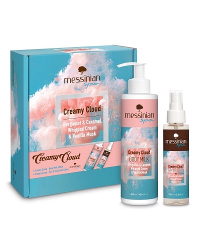 MESSINIAN SPA PROMO CREAMY CLOUD HAIR & BODY MIST 100ml & BODY MILK 300ml