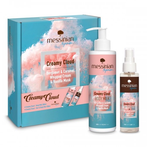 MESSINIAN SPA PROMO CREAMY CLOUD HAIR & BODY MIST 100ml & BODY MILK 300ml