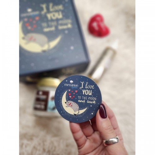 MESSINIAN SPA PROMO ROMANCE BOX SCENTED MASSAGE CANDLE SALTED CARAMEL 160g & SHOWER GEL SPICY VANILLA 300ml & ΔΩΡΟ ΜΑΓΝΗΤΑΚΙ I LOVE YOU TO THE MOON & BACK