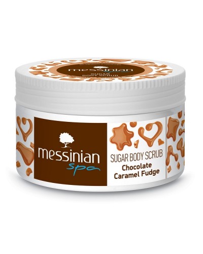 MESSINIAN SPA SUGAR BODY SCRUB CHOCOLATE CARAMEL FUDGE 250ml