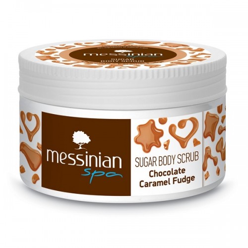 MESSINIAN SPA SUGAR BODY SCRUB CHOCOLATE CARAMEL FUDGE 250ml