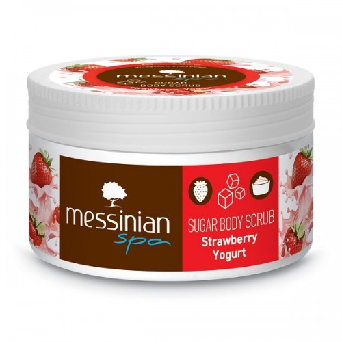 MESSINIAN SPA SUGAR BODY SCRUB STRAWBERRY YOGURT 250ml