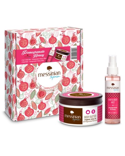 MESSINIAN SPA PROMO POMEGRANATE & HONEY HAIR & BODY MIST 100ml & BODY BUTTER 250ml