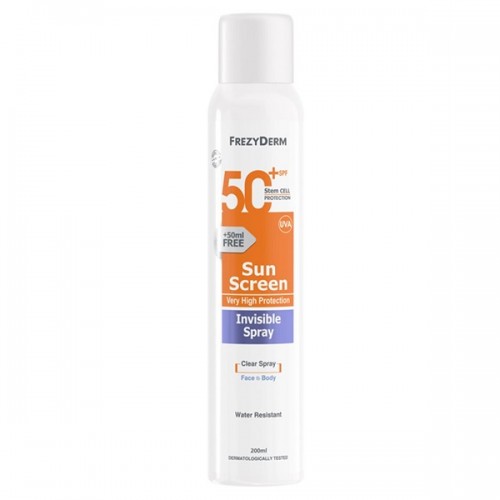 FREZYDERM SUN SCREEN INVISIBLE SPRAY SPF50 200ML