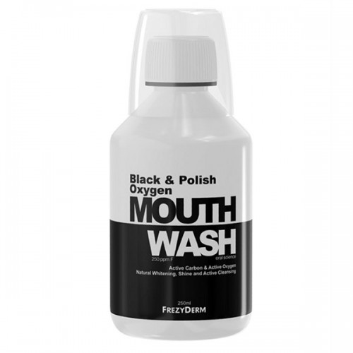 FREZYDERM BLACK & POLISH OXYGEN MOUTHWASH 250ml